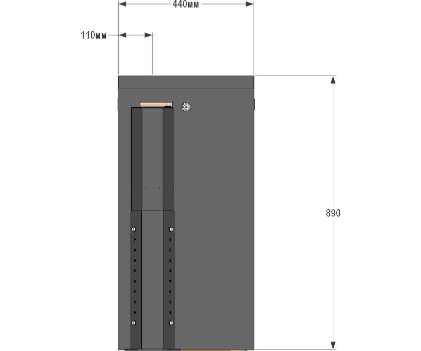 HURDE Block-A1 Combo 5 (11-45) Антивандальный шлагбаум из оцинкованной стали до 4 метров 