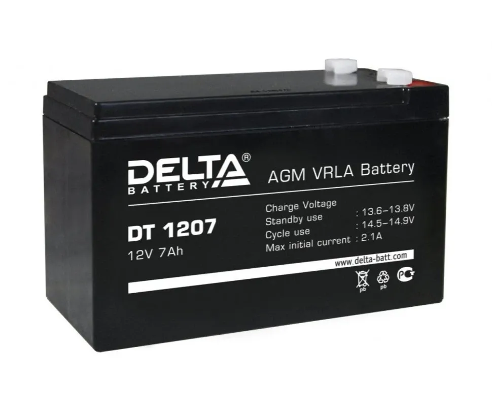 DELTA DT 1207 аккумулятор 12 В, 7Ач