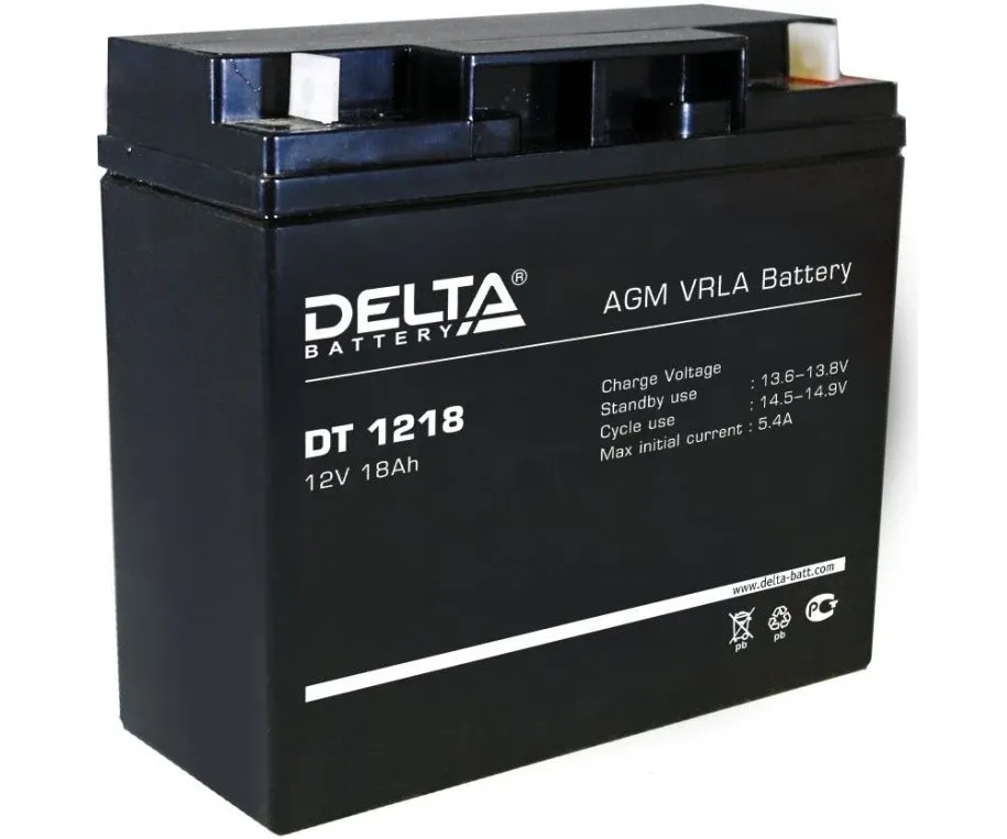 DELTA DT 1218 аккумулятор 12 В, 18Ач