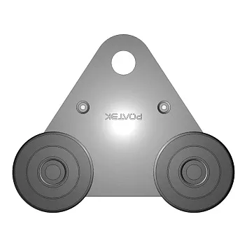 Ролтэк 213.RC74 Тележка для подвесных ворот с отверстием закругленная до 600 кг. ЕВРО