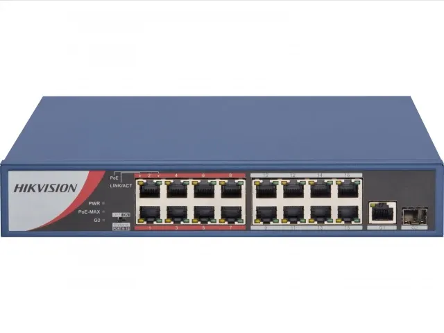 HikVision DS-3E0318P-E/M B 16 портовый коммутатор c PoE