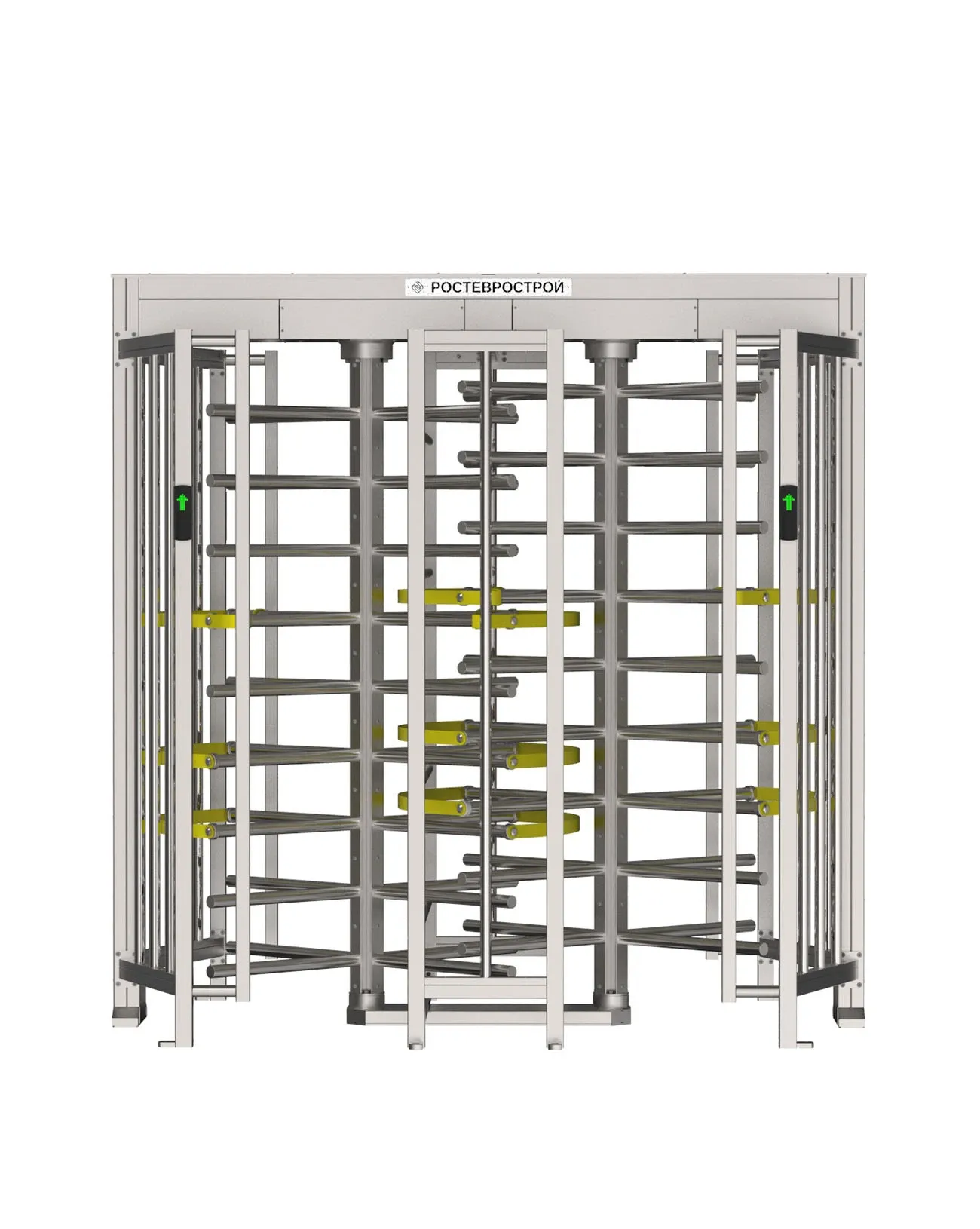 Ростов-Дон ПР2Ш/4М2 уличный полноростовой роторный двух проходной турникет-шлюз нержавеющая сталь