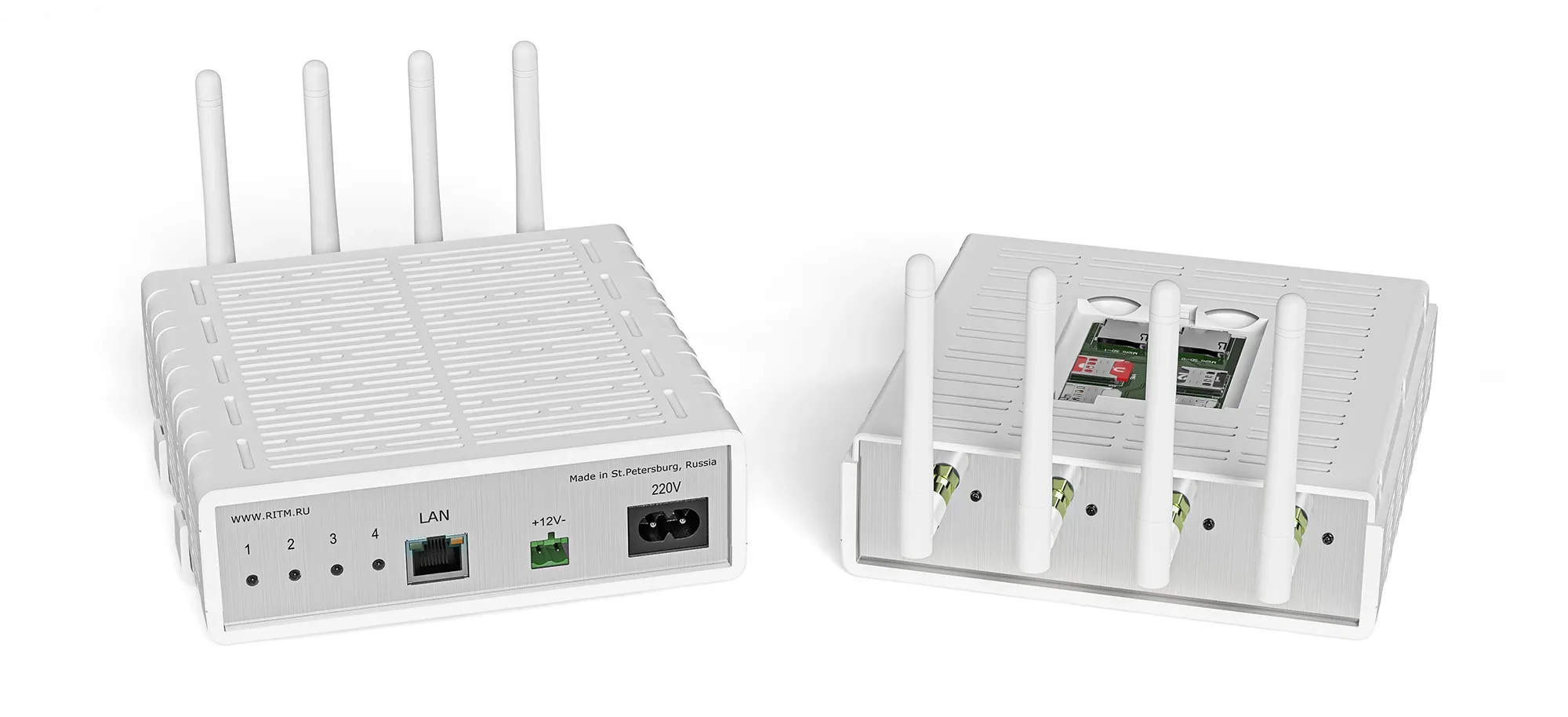 Стационарный GSM модем 900/1800 МНz (4 SIM, 1 Ethernet)