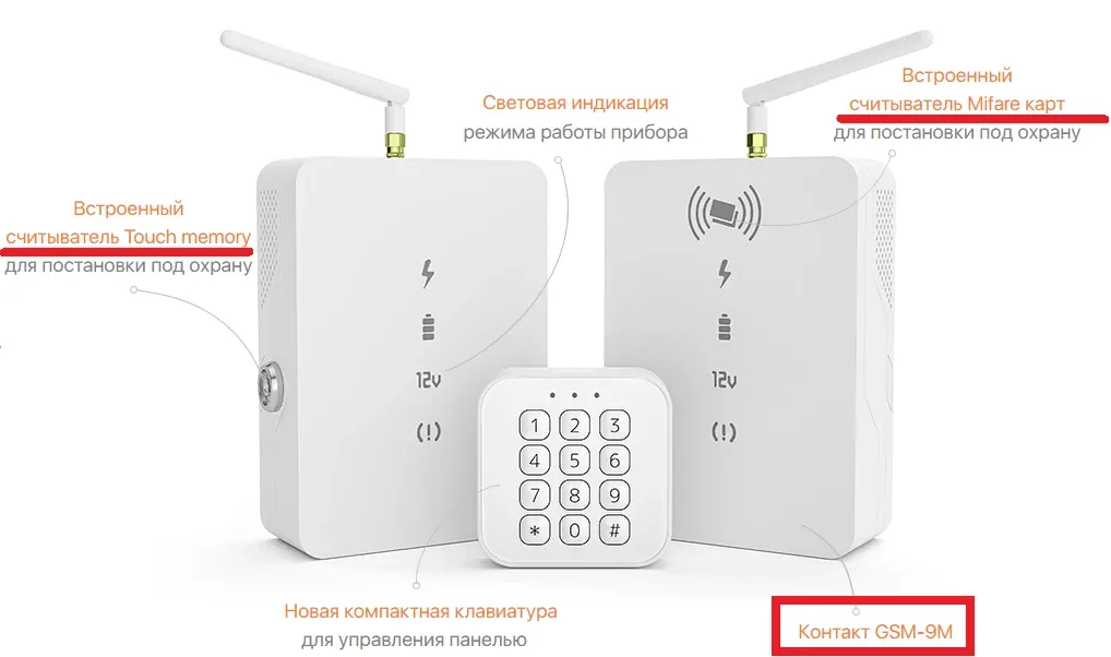 Контакт GSM-9M NFC Прибор приемно-контрольный с контроллером TM