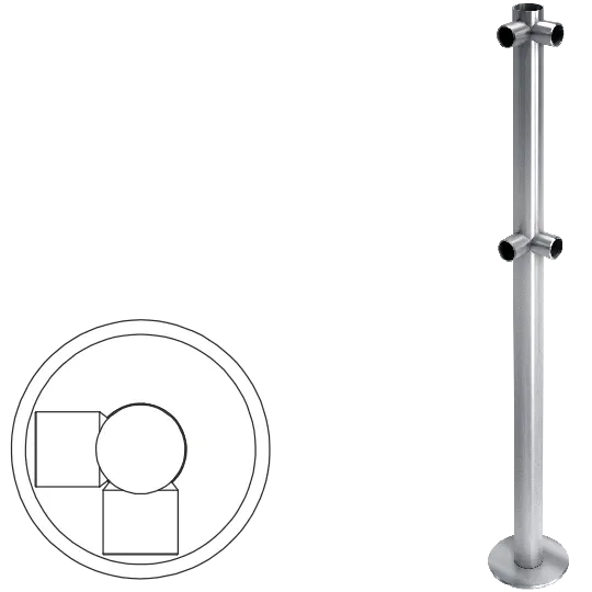 Стойка ограждения L-образная