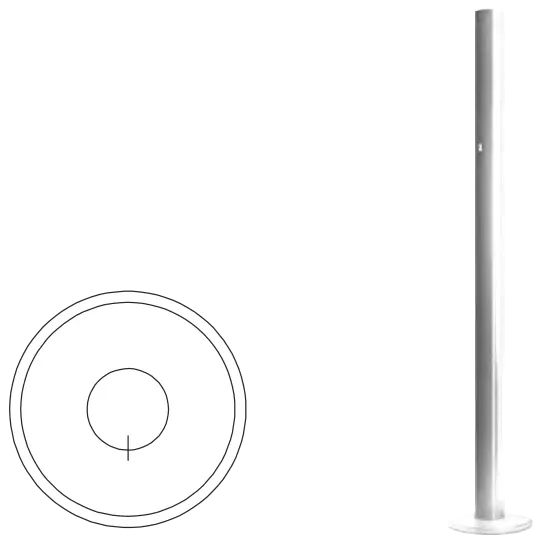 Стойка ограждения базовая с отверстием под фиксатор