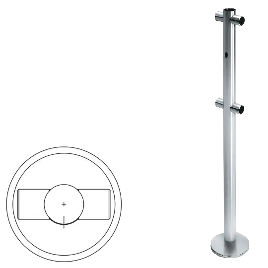 Стойка ограждения i-образная с отверстием под фиксатор