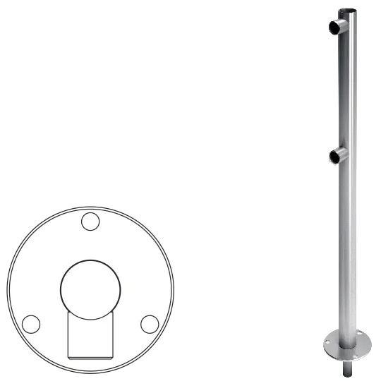 Стойка ограждения односторонняя съемная