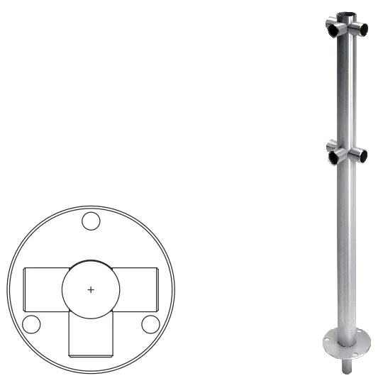Стойка ограждения Т-образная съемная