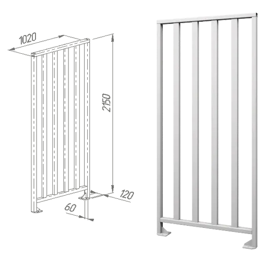 Ограждение полноростовое 1020