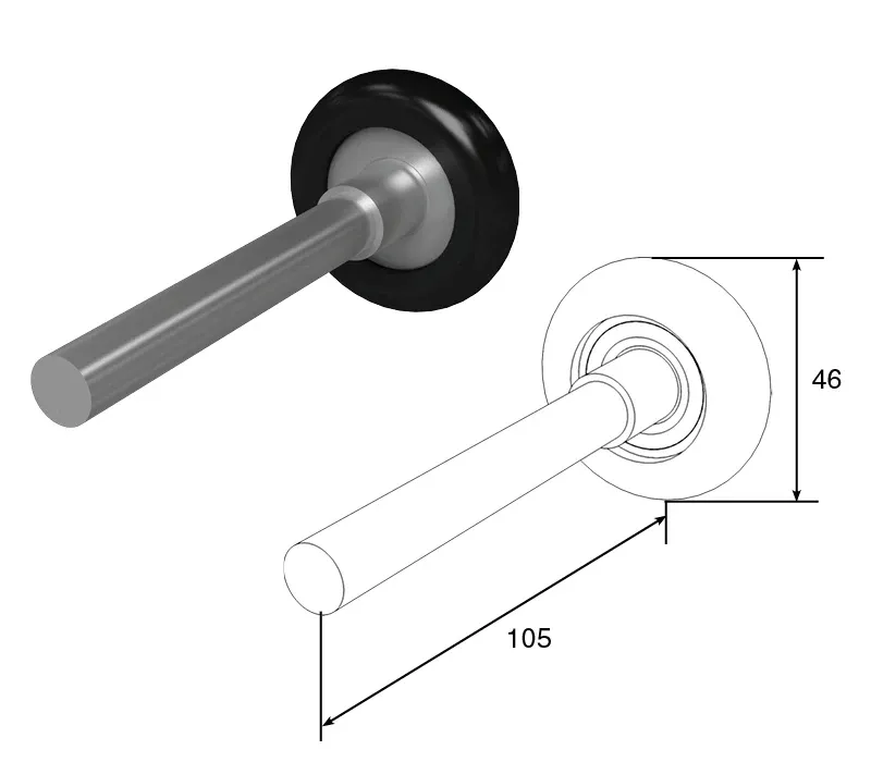 DoorHan 25013B Ролик 105 мм