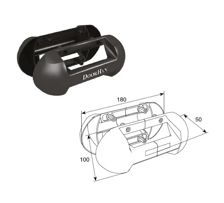 DoorHan DH25131LG Ручка выступающая