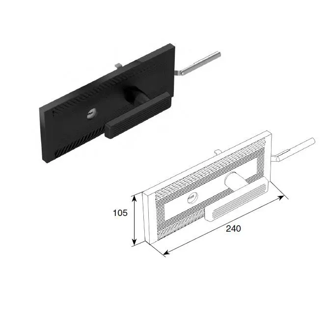 DoorHan 25074KN Комплект замка одностороннего для секционных ворот