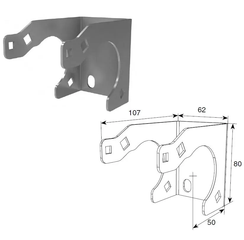DoorHan DH-PL02 Внутренний опорный кронштейн для притолоки 160 мм
