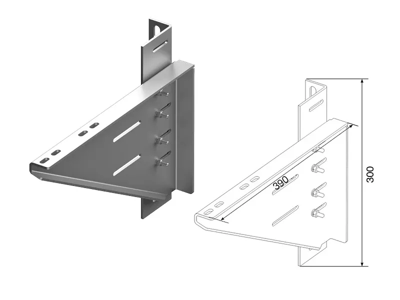 DoorHan SPV5154K Кронштейн опорный для системы на трубе 60х40