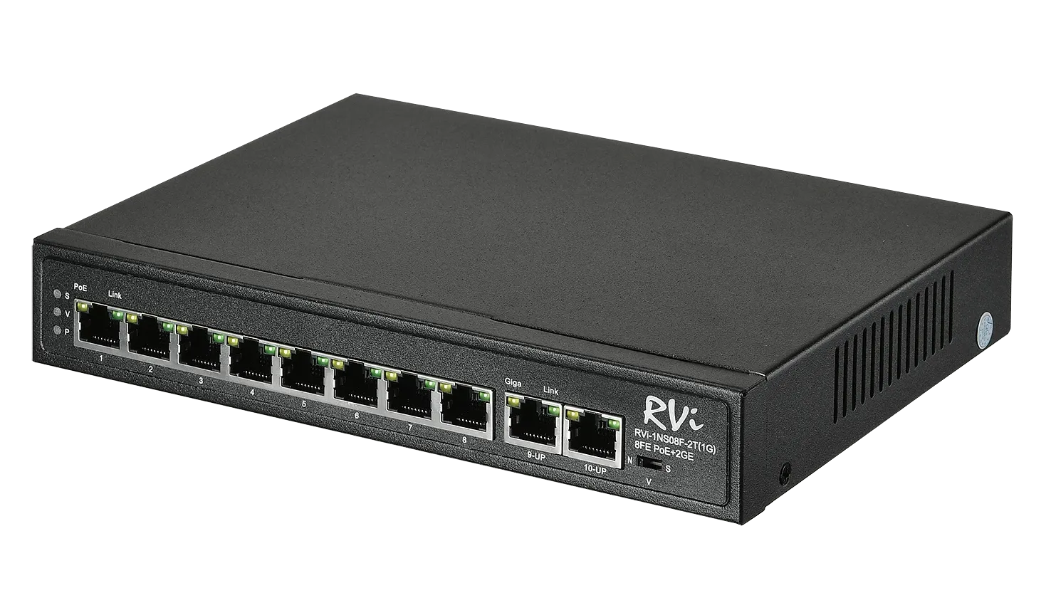 RVi-1NS08F-2T (1G) Сетевой коммутатор с поддержкой 8хPoE
