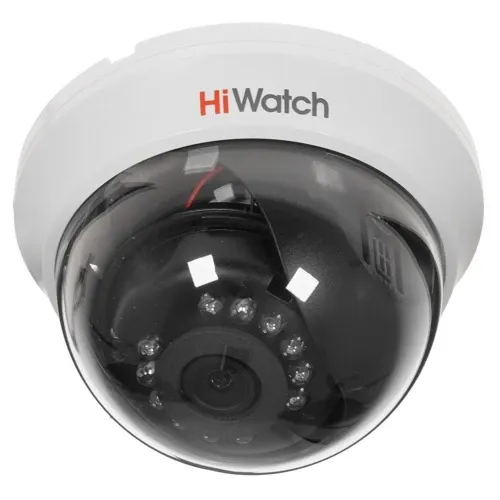 HiWatch DS-T201(B) Купольная HD-TVI видеокамера 2Мп с ИК-подсветкой до 20м (6 мм)