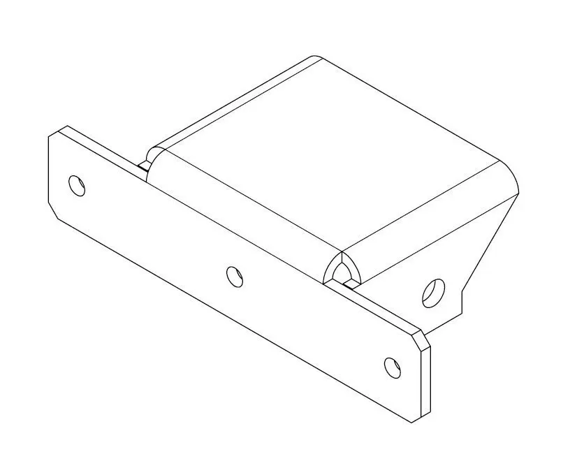 PERCo MB-16.6 Накладка Т - образная для стыковки секции ограждения