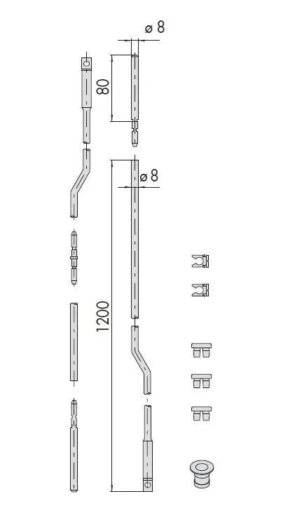 CISA 06441.00.0 Удлинители для внутренних изогнутых тяг