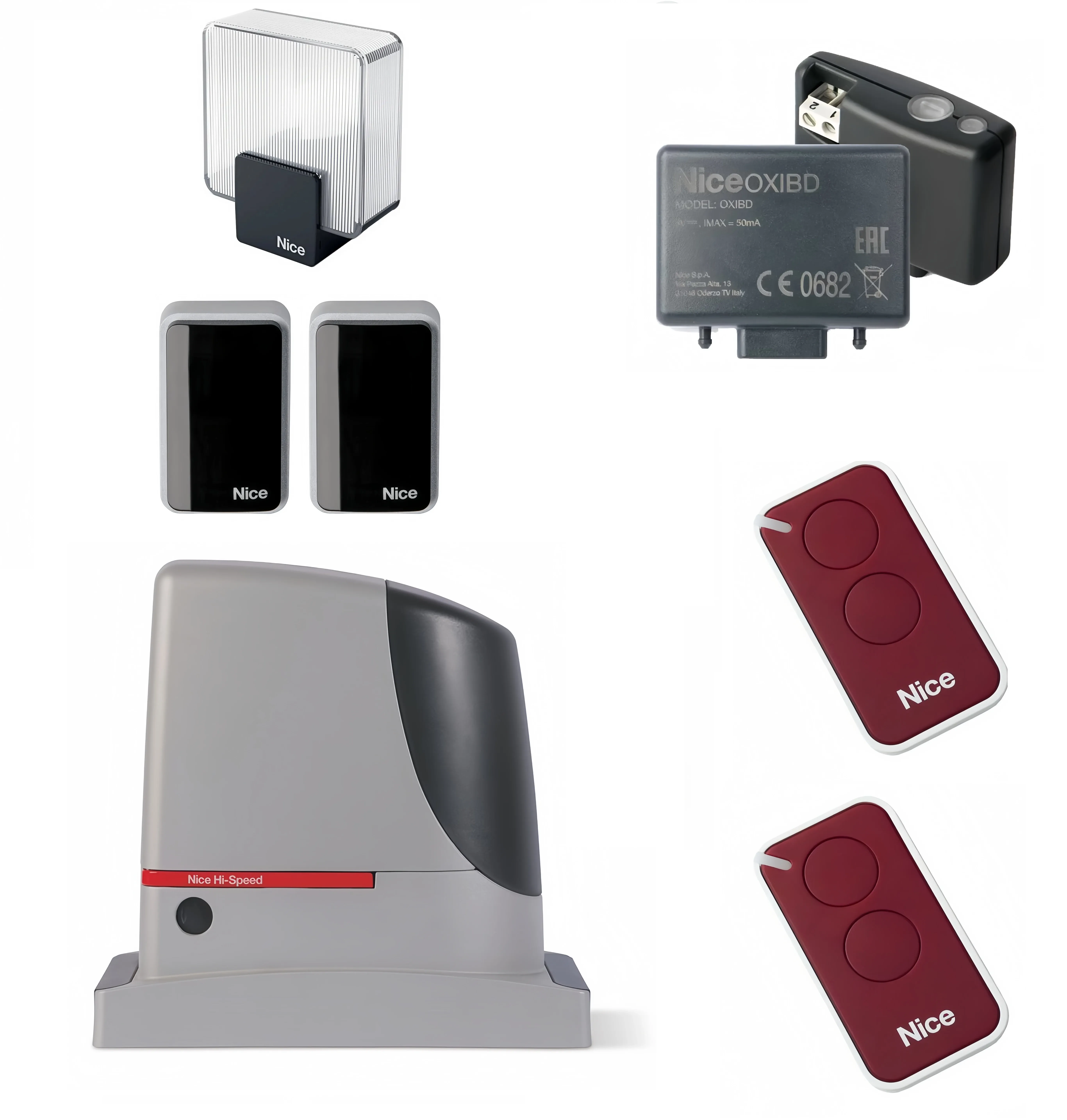 NICE RUN400HSBDKCE Комплект автоматики для откатных ворот