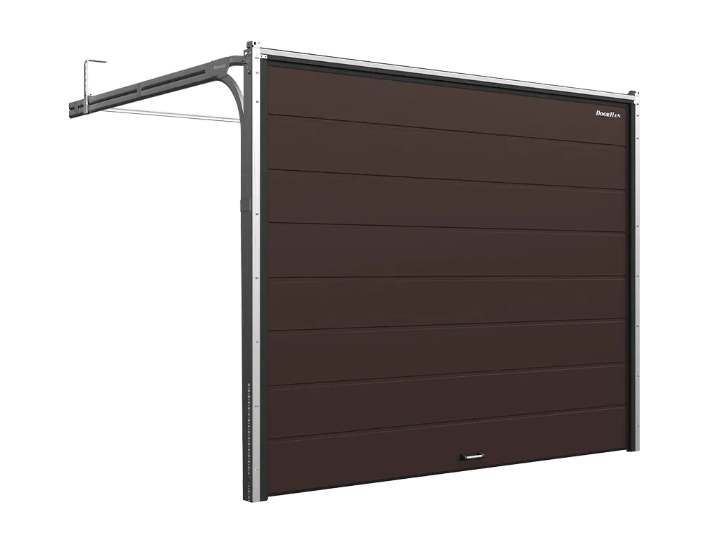 DoorHan RSD01BIW Гаражные секционные ворота из стальных сэндвич-панелей с пружинами растяжения