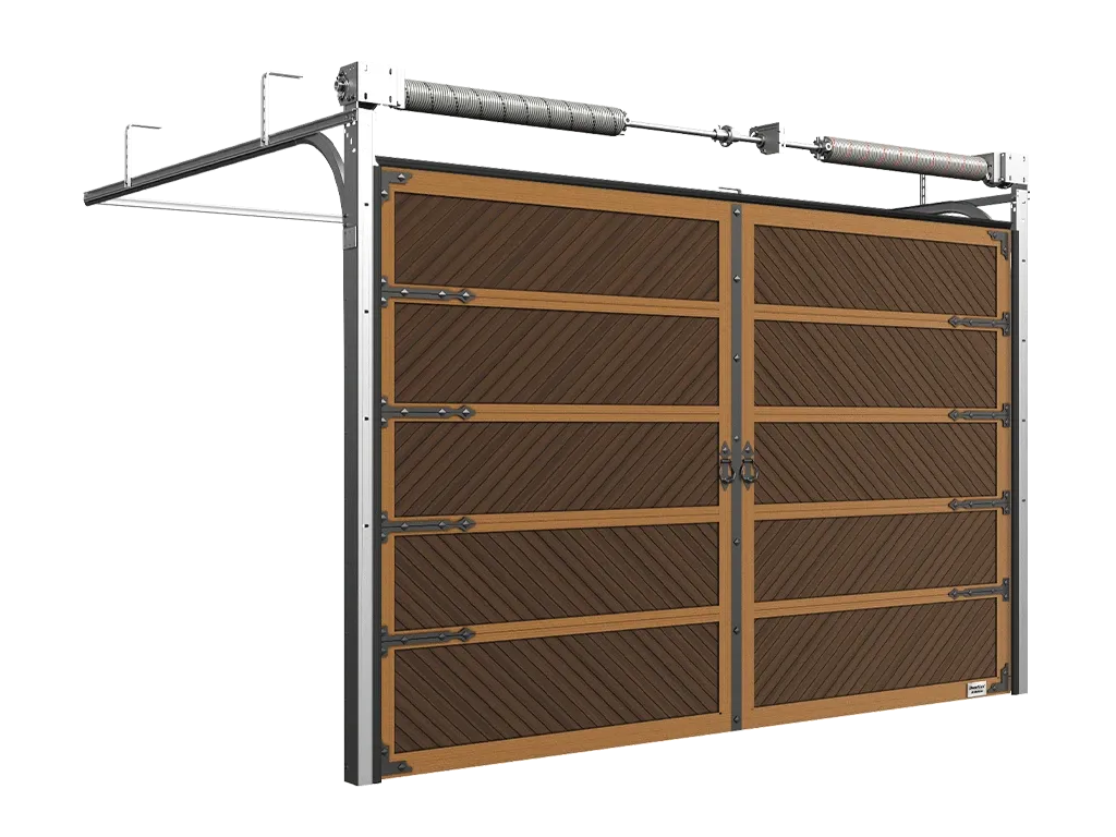 DoorHan RSD02 Premium Гаражные секционные ворота из стальных сэндвич-панелей с торсионным механизмом