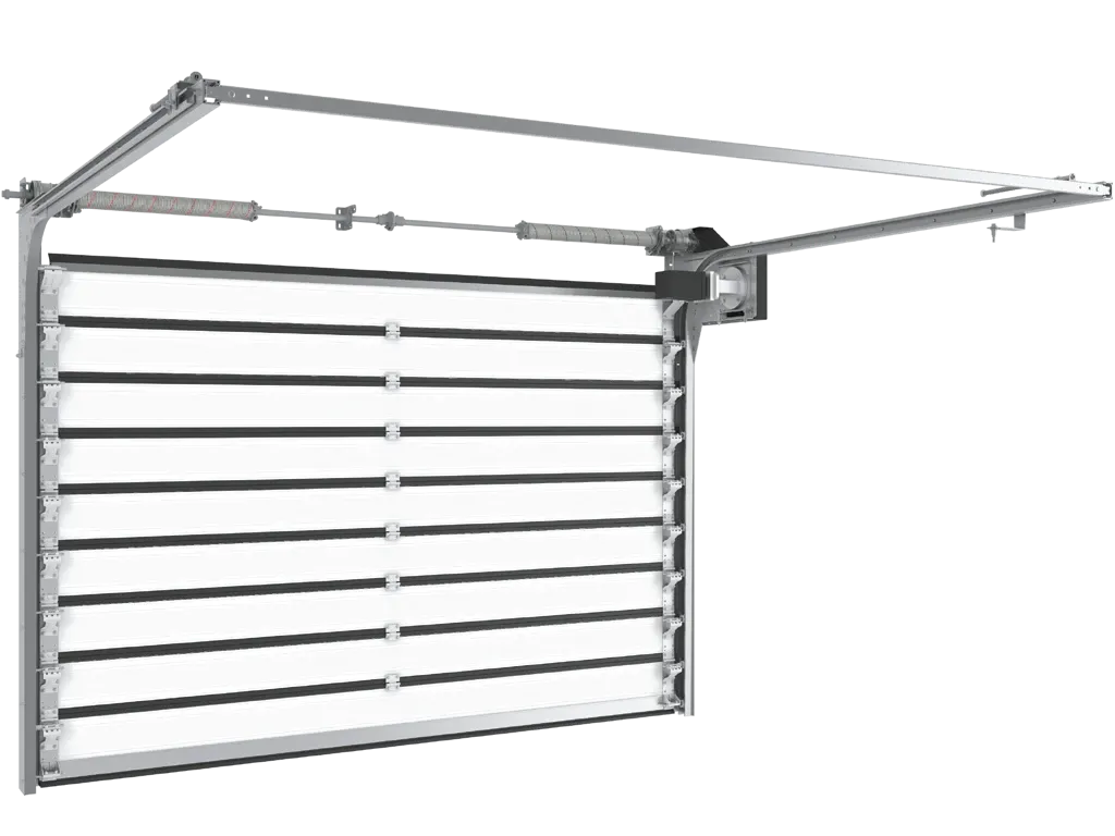 DoorHan ISD01-PAR Промышленные секционные ворота из стальных сэндвич-панелей с торсионным механизмом