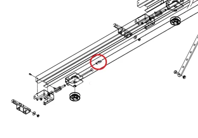 DoorHan Фиксатор концевика ременной для направляющей PK