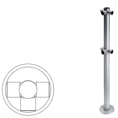 Стойка ограждения T-образная