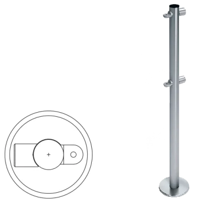 Стойка ограждения i-образная с 2-мя полупетлями