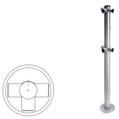 Стойка ограждения Т-образная с отверстием под фиксатор