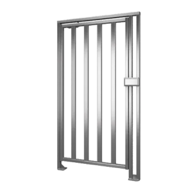 K-10-H Калитка полноростовая из нержавеющей стали, левая