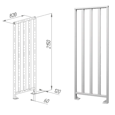 Ограждение полноростовое 820