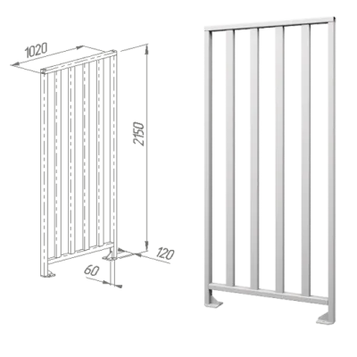 Ограждение полноростовое 1020