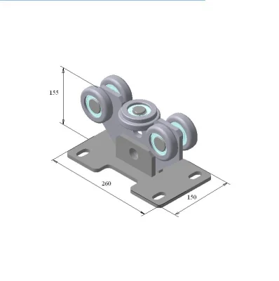DoorHan DHE100 Опора роликовая для балки 95х88х5 облегченная