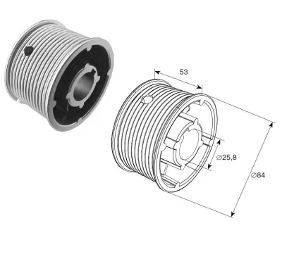 DoorHan DH11021 Барабан М076, H30 для низкого подъема