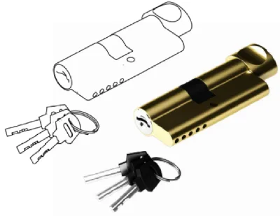 DoorHan CL50/9 Цилиндр 30/30 симметричный с вертушкой