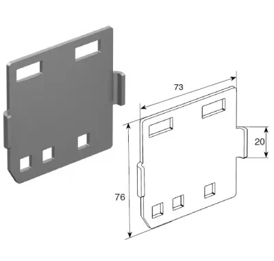 DoorHan PT72 Пластина дистанционная П-образного кронштейна универсальная