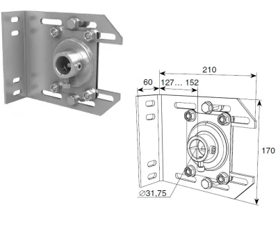 DoorHan 13012 Кронштейн внутренний для вала 1.25"