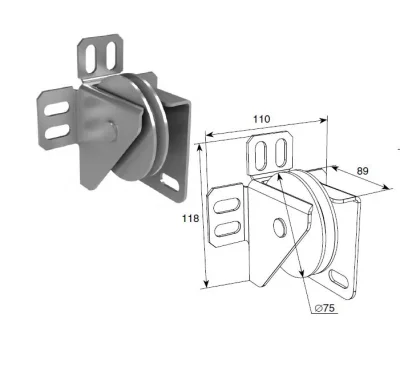 DoorHan DH24628 Концевой кронштейн шкива