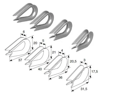 DoorHan 25803 Коуш для троса (диаметр троса 5 мм)