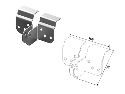 DoorHan Y127S Кронштейн крепления привода к верхней панели с профилем "широкая полоса"