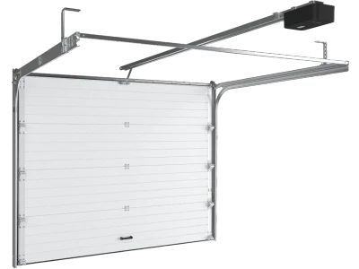 DoorHan RSD01LUX Гаражные секционные ворота из алюминиевых сэндвич-панелей с пружинами растяжения