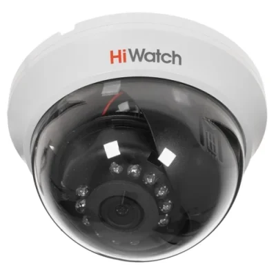 HiWatch DS-T201(B) Купольная HD-TVI видеокамера 2Мп с ИК-подсветкой до 20м (6 мм)