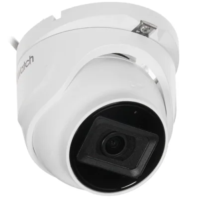 HiWatch DS-T203A Купольная HD-TVI видеокамера 2 Мп с EXIR-подсветкой до 30 м и микрофоном (6 мм)