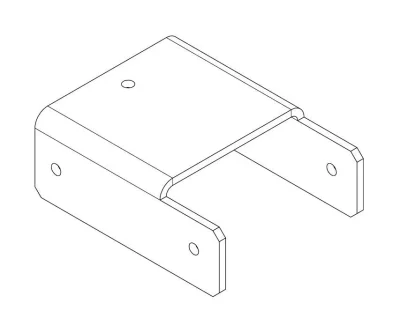 PERCo MB-16.4 Накладка прямая нижняя для стыковки дополнительной секции ограждения