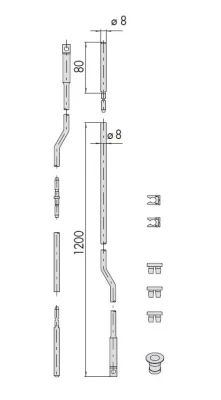 CISA 06441.00.0 Удлинители для внутренних изогнутых тяг