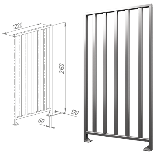 Ограждение полноростовое 1220