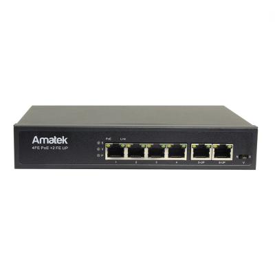 Amatek AN-S6P4D 6-портовый 100 Мбит/с коммутатор с HiPoE