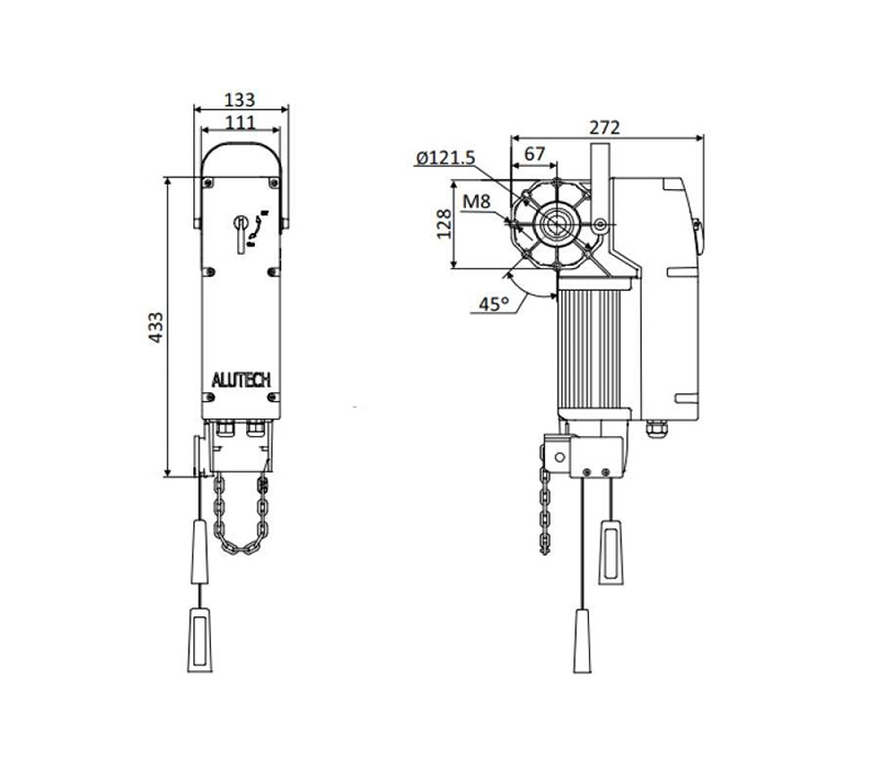 Alutech TR-5024-230KIT автоматика для промышленных секционных ворот